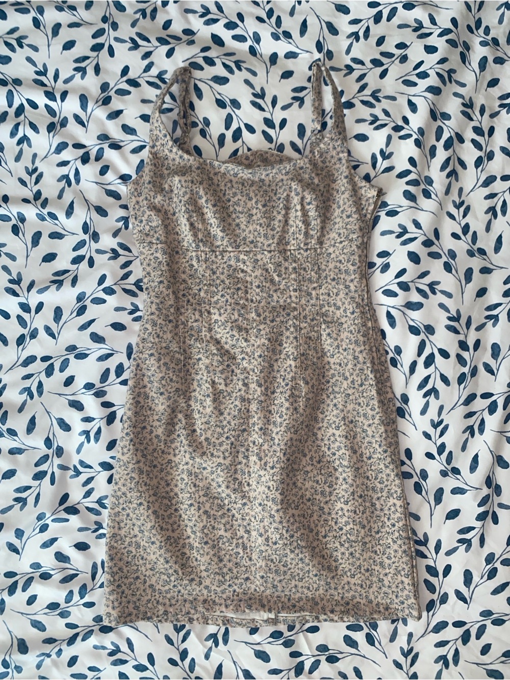 Le Lis Floral Denim Midi Dress